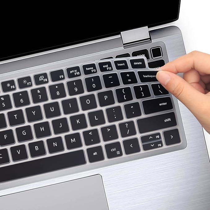 Keyboard Cover Skin for Dell Latitude 3440 3450 5450 5440 5430 5431 5420 14", Latitude 14" 7450 7440 7430 7420 7410 9420 9430, Latitude 16" 7650 7640, Latitude 9520 9510 7520 15.6" 2025-2022 -Bk