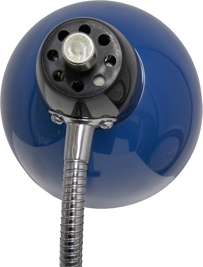 Simple Designs LD2014-BLU-LB 15.25" Adjustable Clip Lamp Light with LED Bulb, Blue