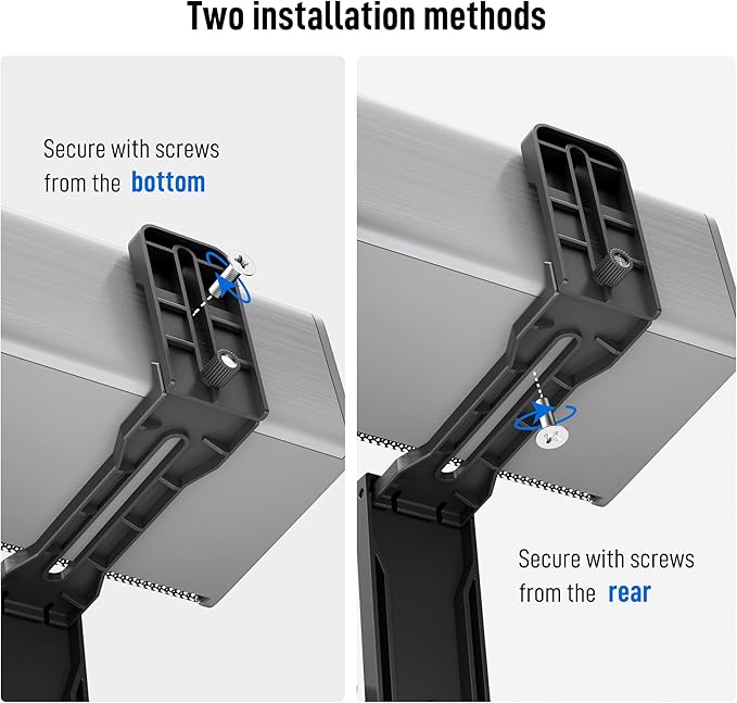 No Drilling Soundbar Mount,Adjustable TV Top Shelf Compatible with Samsung,LG,Vizio,Bose,JBL,Sonos,Universal Floating Bracket Holds up to 11 lbs,Black