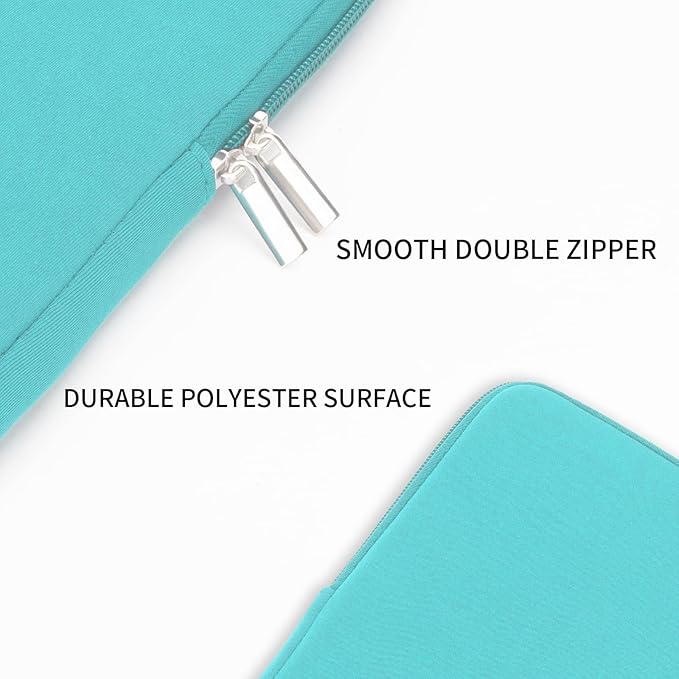 RAINYEAR 14 Inch Laptop Sleeve Case Protective Soft Padded Zipper Cover Carrying Computer Bag with Accessories Pouch, Compatible with 14" Notebook Tablet Chromebook (Blue)