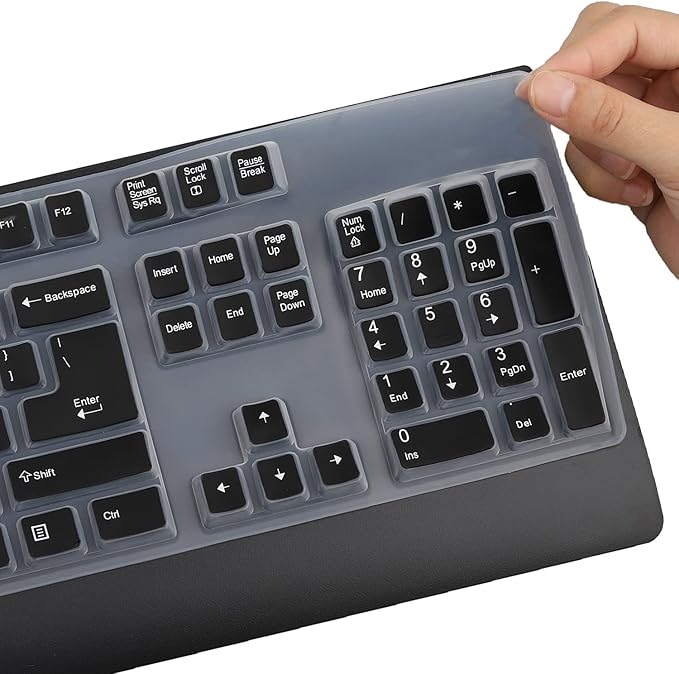 Keyboard Cover for Lenovo Preferred Pro & Preferred Pro II Wired Keyboard 4X30M86879 4Y9400 73p5220 US 41A5289 54Y9400 SK-8825/8813/8820/1619/8827/8817 KB-1021/1468 ku-0225 ekb-425a (Black)