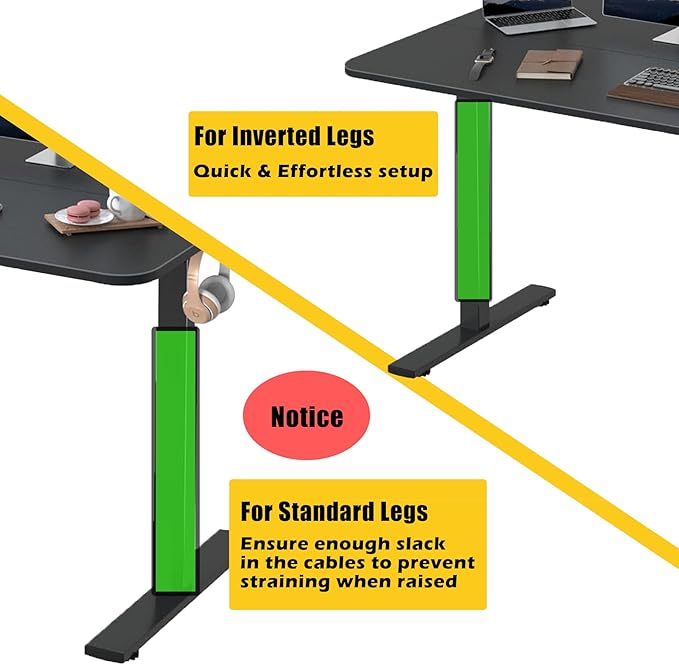 Under Desk PC Mount for Standing Desk, Universal Clamp-On PC Under Desk Mount with 10PCS Adhesive Cable Clip, No Drilling Heavy Duty Adjustable Computer Case CPU Holder Fits Most Towers, Up to 44Lbs
