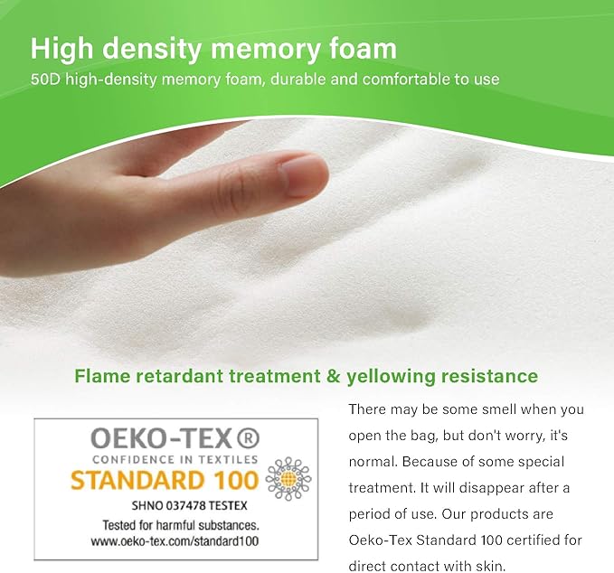 LargeLeaf Extra Thick 2 Inches Chair Cushions - Elbow Pillow Pressure Relief for Office and Gaming Chairs - Memory Foam Armrest Pads 2-Piece Set (Gray)