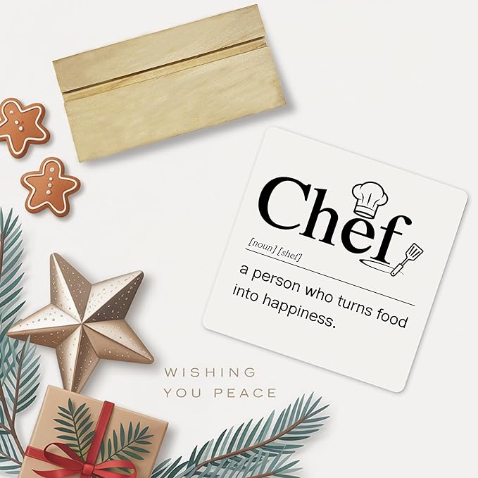 Chef Gift for Men Desk Decor Sign, Chef Appreciation Acrylic Plaque Gifts for Coworker