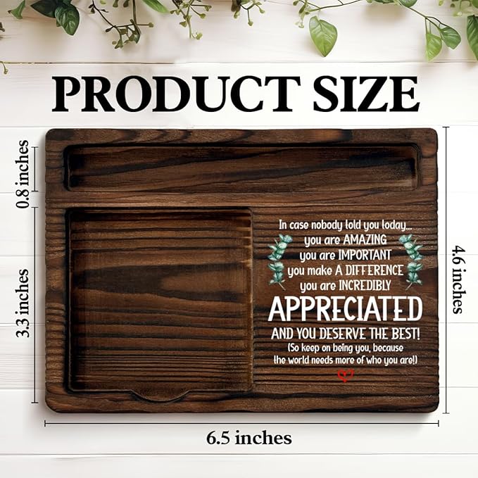 Motivational Sticky Note Holder Thank You Appreciation Gifts for Women Men, You are Amazing Post It Note Dispenser for Home Office Desk Decor
