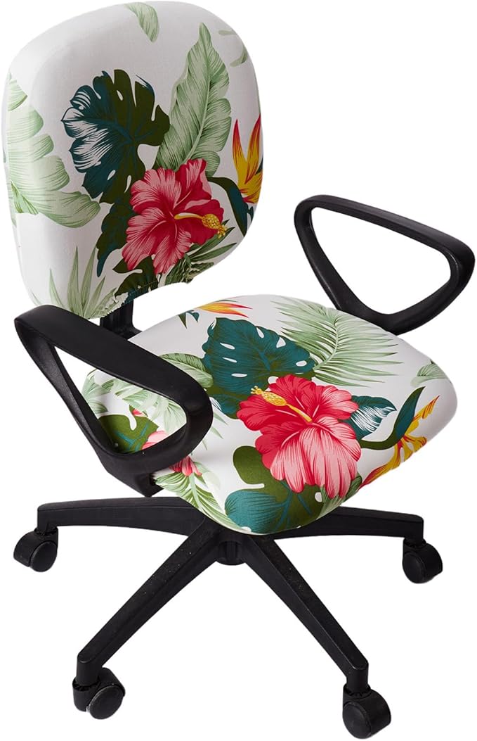 Melaluxe Computer Office Chair Cover - Protective & Stretchable Universal Chair Covers Stretch Rotating Chair Slipcover