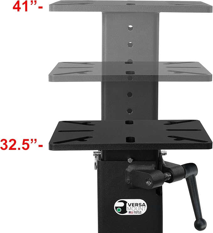 Trick-Tools Versa-Mount Adjustable Height Mobile Vise and Grinder Floor Stand, Made in the USA
