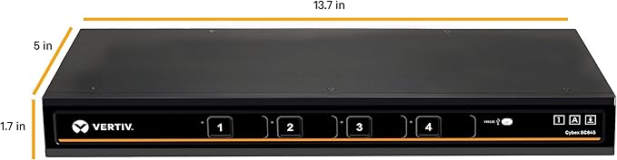 Avocent Vertiv Cybex SC800 Secure Desktop KVM Switch, Single Head Monitor, 4 Port, Dual-Link, Secure Desktop KVM Switch, Common Access Card (CAC), (DPP), TAA Compliant (SC845-001)