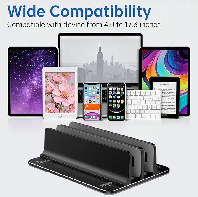 Vertical Laptop Stand Double Solt