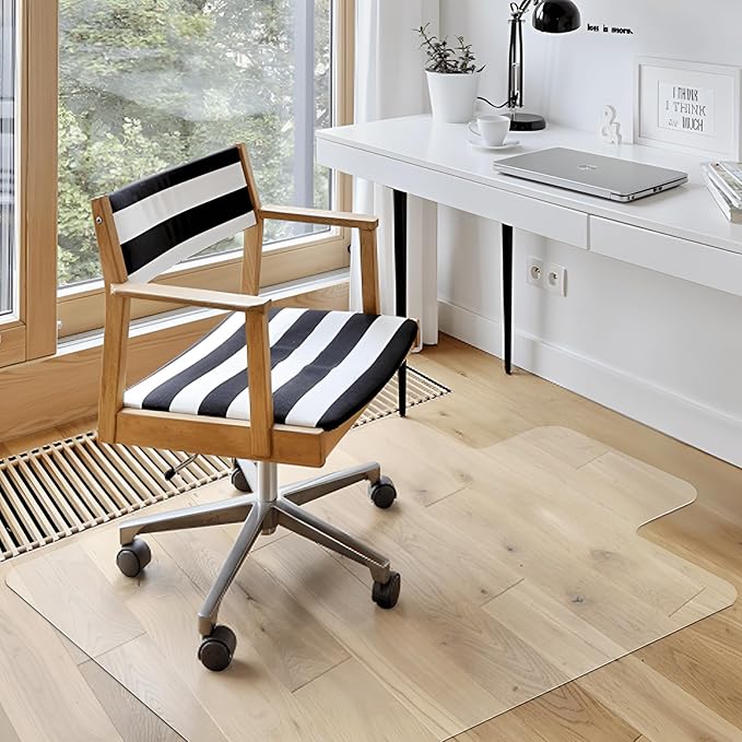 Azadx Clear Office Chair Mat 36'' X 48'', Durable Desk Chair Mat for Hardwood Floor, Heavy Duty Plastic Office Floor Mat Under Rolling Chairs for Easy Glide and Protection (36" X 48" with Lip) 2 Pcs