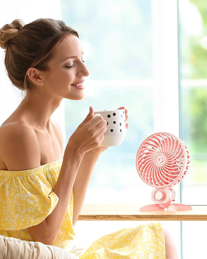 AaoLin USB Small Fan, Desk Fans with CVT Variable Speeds, Strong Cooling Airflow, Quiet Portable, Desktop Mini Personal Fan for Room, Home,Office, Bedroom-USB Powered