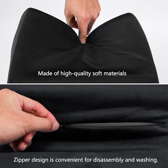 SAMHOUSING Tablet Pillow Stand - 3 Viewing Angles, Compatible with Tablets, Phones & iPad Pro 9.7, 10.5, 12.9 Air Mini 4, Kindle, E-Reader & Books (Black)