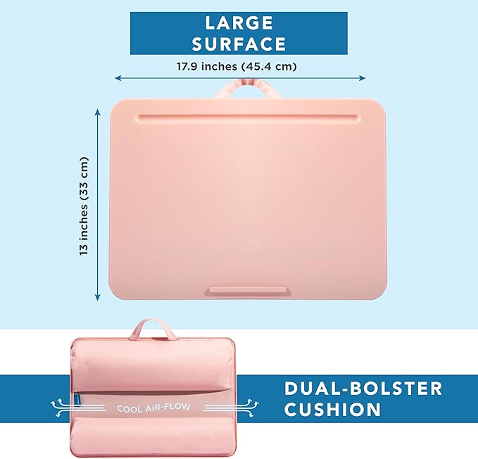 LAPGEAR Original Lap Desk – Fits Up to 17″ Laptops – Rose Quartz – Style No. 45154