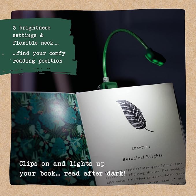 IF Book Lover's Reading Light - Botanical, Green