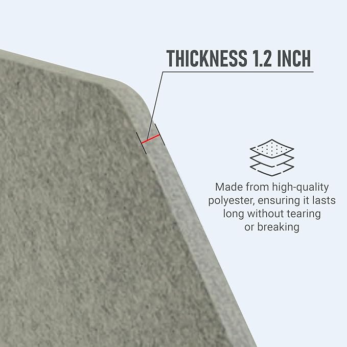 29.1"x22.8"x1.2" Acoustic Desk Divider, Sound Absorbing, Freestanding Soundproof Privacy Panel, Reduce Noise, Increase concentration, Made from High Quality Polyester (Abalone)