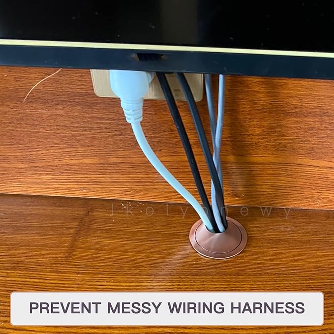 2 Inch Metal Desk Cable Grommet Hole Covers for Wires Cover Wire Insert Furniture Grommets Table Grommet(4 Pcs)
