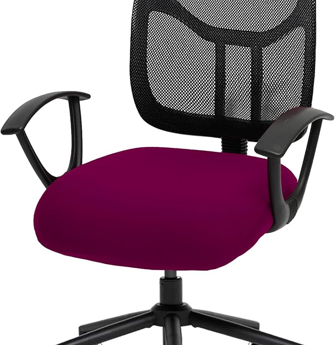 DIVA EN CAMINO DEC Stretchable Desk Office Chair Seat Cushion Covers - Universal Spandex Computer Chair Slipcover - Removable Washable Cushion Protectors for Dogs, Cats, Pets
