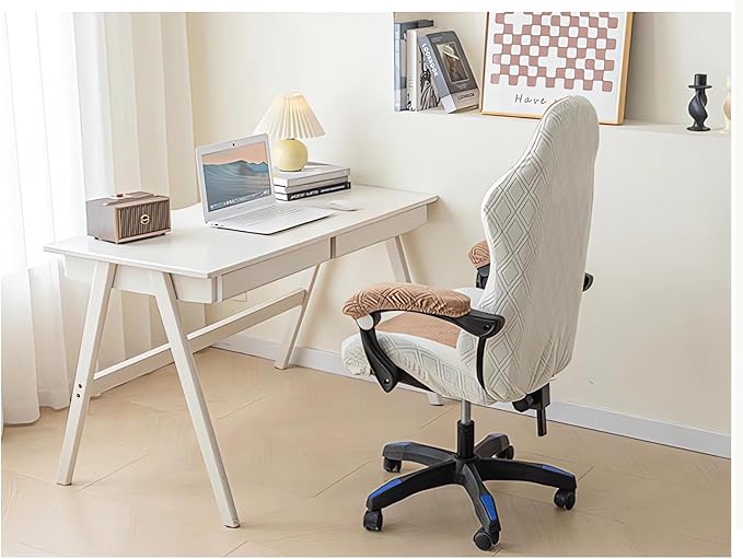 Gaming Chair Cover Office Chair Cover Game Chair Cover Stretchable with Armrest Covers Computer Chair Seat Covers Gaming Chair Cover Slipcovers, Khaki b