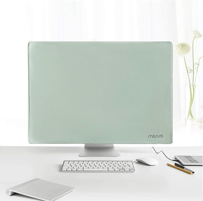 MOSISO Monitor Dust Cover 26, 27, 28, 29 inch Anti-Static Dustproof LCD/LED/HD Panel Case Computer Screen Protective Sleeve Compatible with iMac 27 inch, 26-29 inch PC, Desktop and TV, Antique Green