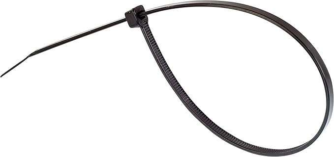 GTSE 12 Inch Black Zip Ties, 100 Pack, 40lb Strength, UV Resistant Long Nylon Cable Ties, Self-Locking 12" Tie Wraps