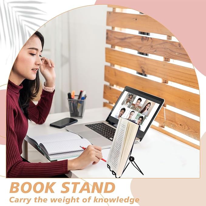 Kenning 24 Pack Adjustable Plate Stands for Display 7.1 Inch Black Metal Foldable Easel Book Display Stands Bulk Decorative Plate Holders for Platter Frame Photo Tabletop Art(Four Corners)