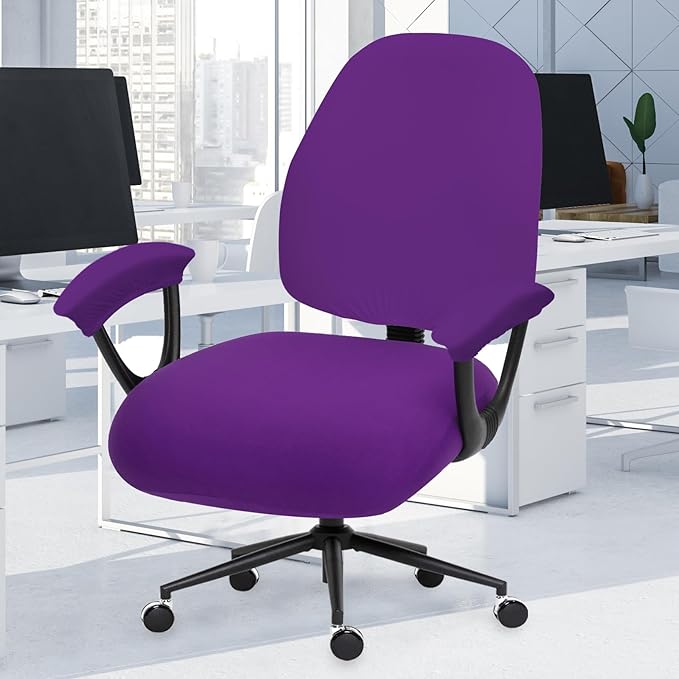 DIVA EN CAMINO DEC Universal fit Stretch Computer Chair Slipcover - Washable Rotating Backrest Coverings & Cushion Protectors & Armrest Covers for Dogs, Cats, Pets