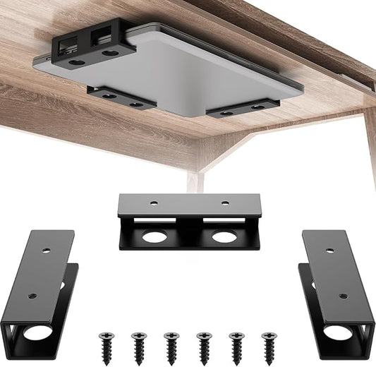 3pcs Under Desk Laptop Mount Under Desk Laptop Holder with Anti-Scratch Felt Board Laptop Under Desk Mount for Laptops, Mac mini, MacBook, Keyboard,Tablet Kitchen