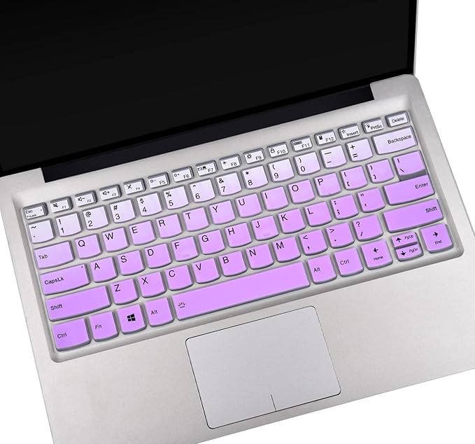 Keyboard Cover Skins for Lenovo Idepad S540 14" 14 inch, Lenovo Flex 5 5g 2-in-1 Laptop, Lenovo Ideapad Flex 5 14" Laptop Keyboard Protector - Gradual Purple