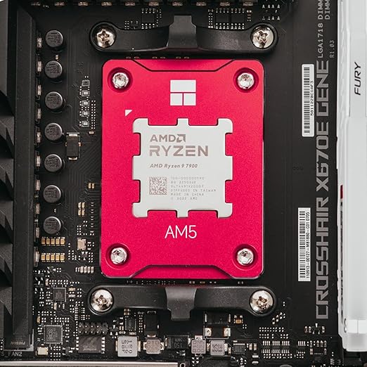 AM5 CPU Contact Frame Anti-Bending Buckle for Am5 Curved Pressure Plate CPU Stress Bending Correction Fixer.(Red)