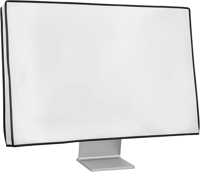 kwmobile Monitor Cover Compatible with 31-32" monitor - Dust Cover Computer Screen Protector - White
