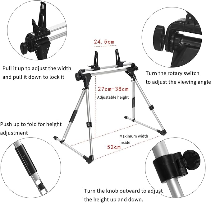 Multi-Function Adjustable Tablets & Mobile Phones Stand Holder for Bed, Sofa, Desk,Tatami, Car, Beach, Especially for Bedridden Users