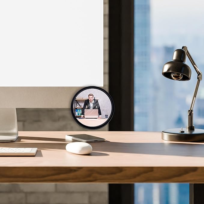 Aogigigio 2pcs Office Cubicle Mirrors - Adjustable Monitor Mirror to See Behind You, 2.3inch