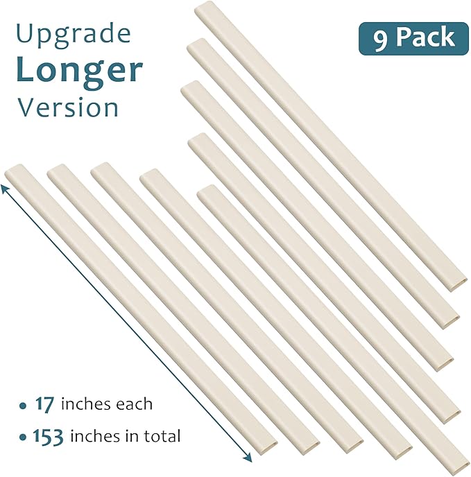 153in Cord Hider Wall, Wire Hiders for 3 Cords, Paintable Cable Cover for 2 Thick Extension Cables, Wire Concealer to Hide Cords Wall Mounted TV, 9X L17in X W0.95in X 0.47in, Beige
