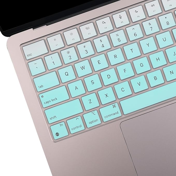2 Pack Keyboard Cover Skin for 2026-2023 MacBook Air 13" 15" M5 M4 M3 M2, 2026-2021 MacBook Pro 14" 16" M5 M4 M3 M2 M1 Pro/Max, 14.2" 16.2" MacBook Pro /13.6" 15.3" MacBook Air, US,Ombremint