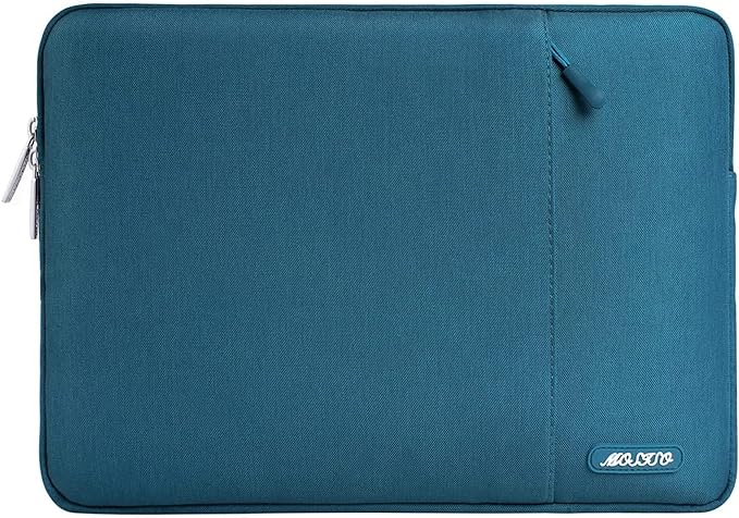 MOSISO Laptop Case 15 inch, 15 inch Laptop Sleeve Compatible with MacBook Air M5 A3448 M4 A3241 M3 A3114 M2 A2941 2026-2023, Dell XPS, Polyester Vertical Computer Sleeve Bag with Pocket, Deep Teal