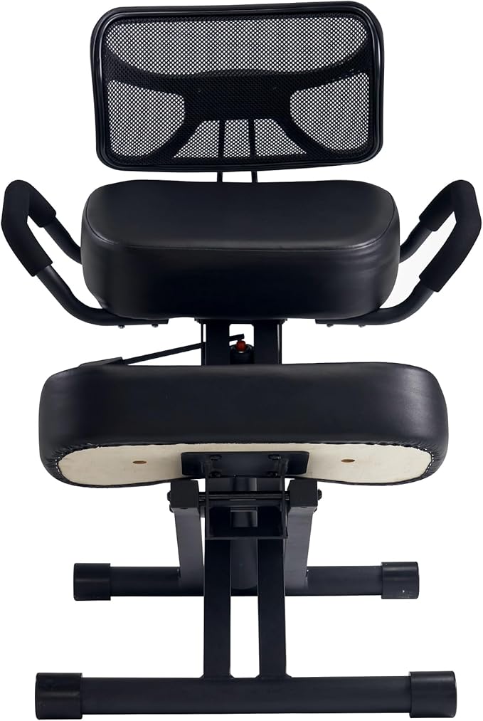 Master Massage Ergonomic Kneeling Chair with Back Support for Office -Posture Chair with Angled Seat and Backrest for Home and Office-Posture Correction Stool-Improve Your Posture