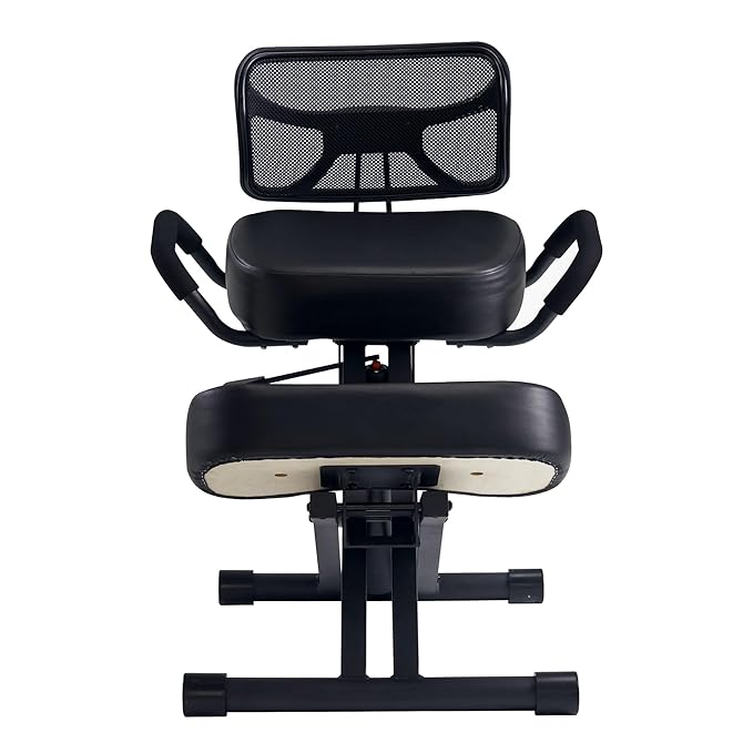 Master Massage Ergonomic Kneeling Chair with Back Support for Office -Posture Chair with Angled Seat and Backrest for Home and Office-Posture Correction Stool-Improve Your Posture