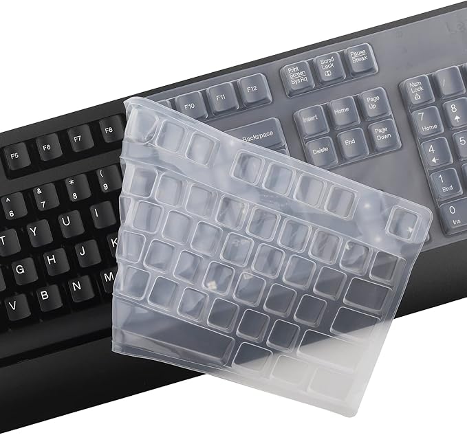 Keyboard Cover for Lenovo Preferred Pro & Preferred Pro II Wired Keyboard 4X30M86879 4Y9400 73p5220 US 41A5289 54Y9400 SK-8825/8813/8820/1619/8827/8817 KB-1021/1468 ku-0225 ekb-425a (Clear)