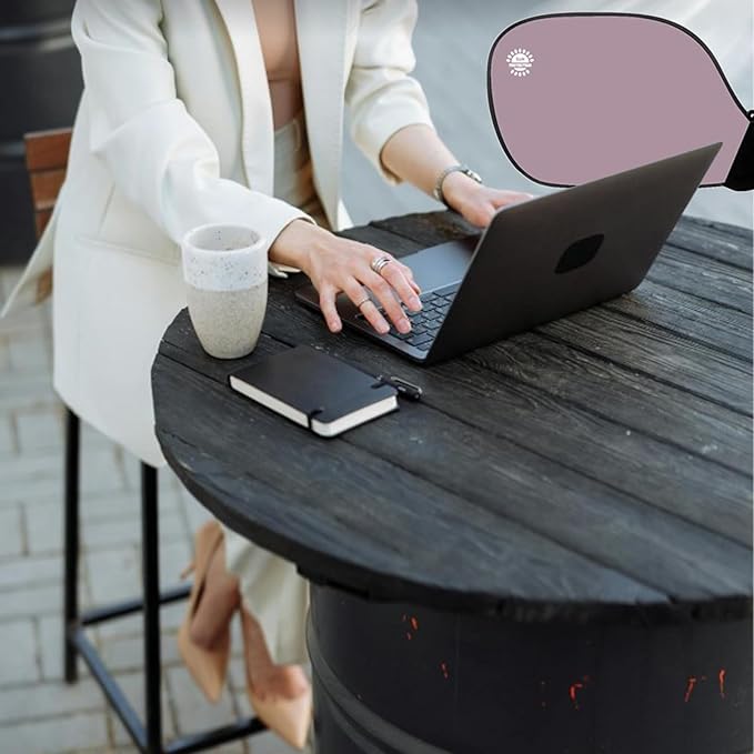 Cubicle Privacy Screen & Adjustable Desk Canopy, Office Partition Shade to Block Overhead Light & Reduce Monitor Glare, Portable Light Shield for Computer Monitors and Laptops (Pink)