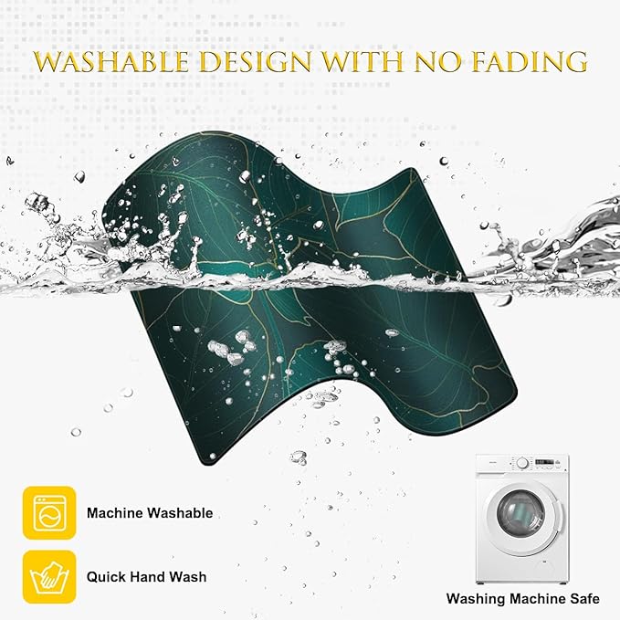 JIKIOU Mouse Pad with Non-Slip Rubber Base, Premium-Textured & Washable Computer Mousepad with Stitched Edges, Mouse Pads for Computers, Laptop, Gaming, Office & Home, 10.2 x 8.3 in Leaf