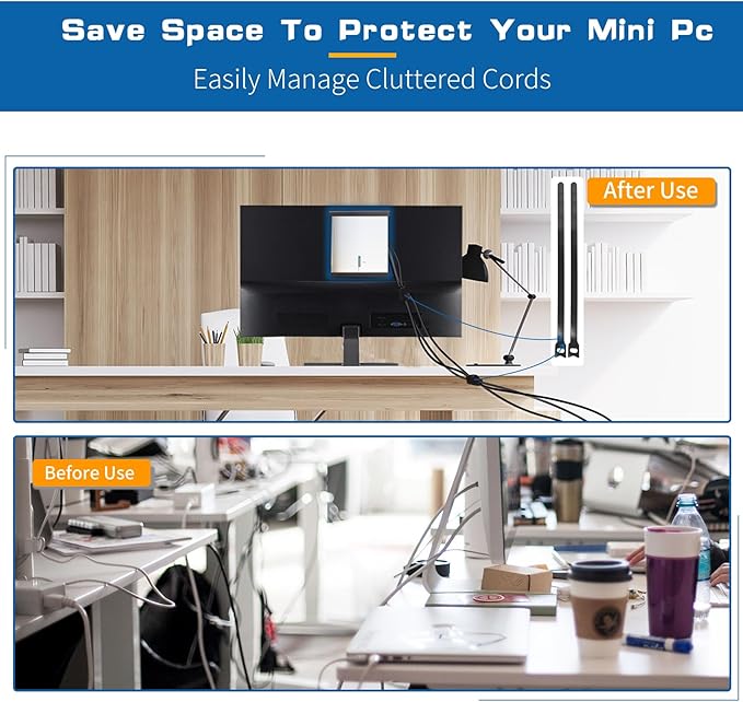 Metal Mini PC Mount Compatible with Beelink Mini PC Vesa Mount/Wall Mount/Under Desk Mount, Mount for Beelink S12 Pro Mini PC, SER6 Pro/SER3/SER5 Mini PC, SER5 MAX/Pro Mini PC, SEi12/EQ13