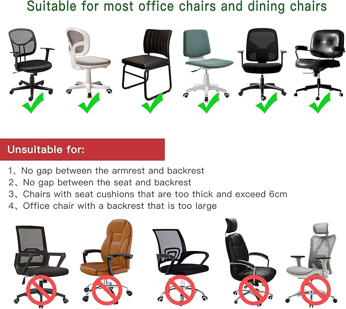 High Elasticity Anti Slip Office Chair Cover, Split Design for Easy Installation,Universal Desk Chair Cover wear-Resistant and Scratch Resistant (Sky Blue, Chair Armrest Covers)