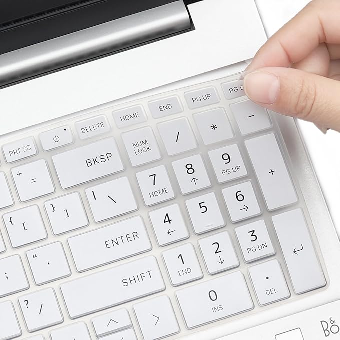 Keyboard Cover for 2025 2024 HP Laptop 15-fc 15-fd 15.6" Series 15z-fc000 15t-fd000 15-fd0123dx 15-fd0127dx 15-fc0245dx 15-fc0025dx 15-fd0023dx 15-fd0005dx 15t-fd100 fd0083wm 15-fc0093dx-White