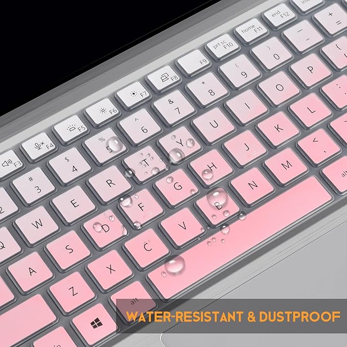Keyboard Cover for Dell Latitude 5420 5430 5440 5450 3440 3450 14-in, Latitude7420 7430 7440 7450 7410 9420 9430 14, Latitude 16" 7650 7640, Latitude 9510 9520 7520 2025-2022, Ombre Pink