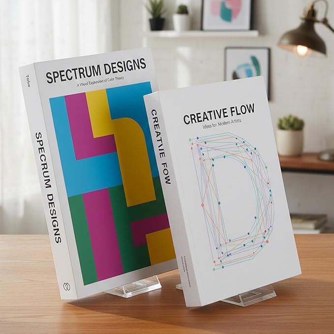 Qianyu Book Display Stand Easel Collector Stand Adjustable Clear Display Holder Thickened Comic Book Holder Clear Easel Plate for Home Office Back to School Album CD Magazine Postcard Artworks (60)