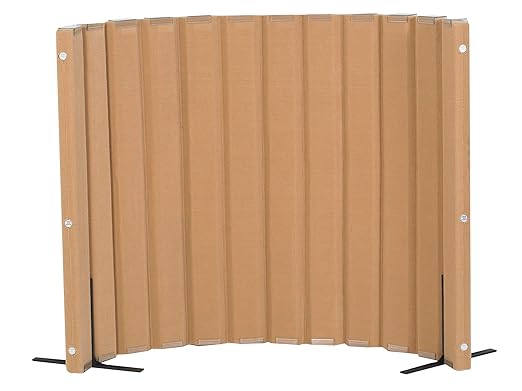 Angeles, Quiet Divider with Sound Sponge 48" x 6' Wall in Natural Tan, Free-Standing Classroom Partition for Enhanced Classroom Productivity and Noise Reduction, Lightweight, Portable, 1 Panel