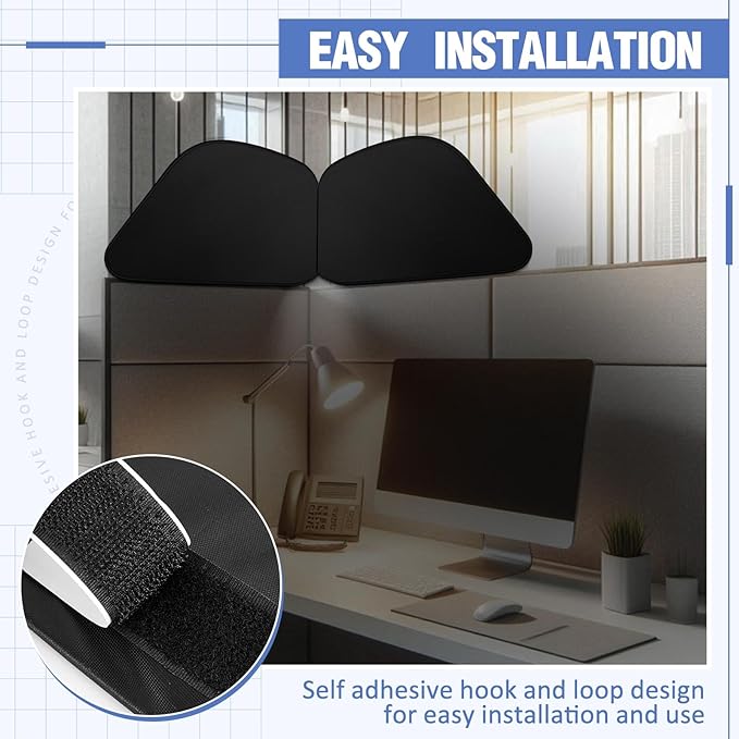 Juexica Foldable Office Cubicle and Desk Shade, Portable 29.5 Inch Cubicle Shade Canopy for Light Sensitive Workers, Fully Block Light and Airflow, for Working Partitions Corner Privacy Accessories