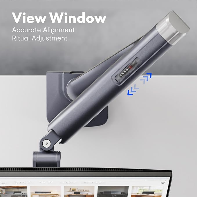 FlexiSpot Single Monitor Arm, Premium Aluminum Monitor Desk Mount Fits Screen up to 35 Inches, Fully Adjustable Monitor Stand with C-Clamp & Grommet Base, Holds 6.61 to 26.46 lbs, Gun Gray