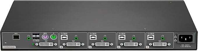 Avocent Vertiv Cybex SC840-001Secure Desktop KVM,Single Head Monitor,4 Port,Dual-Link,Secure Desktop KVM Switch,Common Access Card (CAC),Dedicated Peripheral Port (DPP),True Image Reproduction,Black