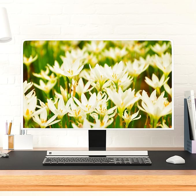 Nature Flowers Waterproof Television Cover 55 Inch Spring Summer Floral Natural View TV Display Screen Cover Antistatic Dust-Proof Television Covers Dust Proof TV Covers for Screen